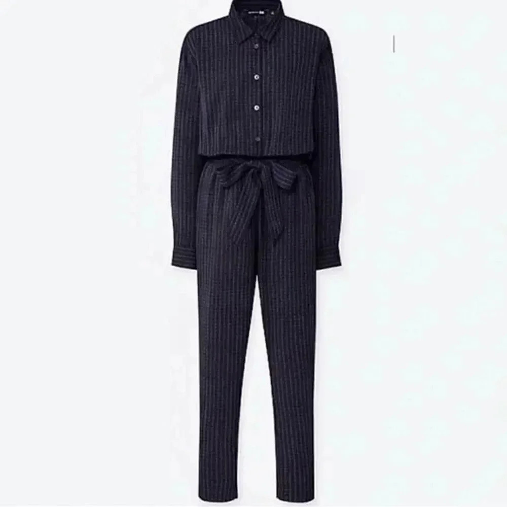 UNIQLO Marimekko Polka Dot Jumpsuit Blue/Black Size Small​